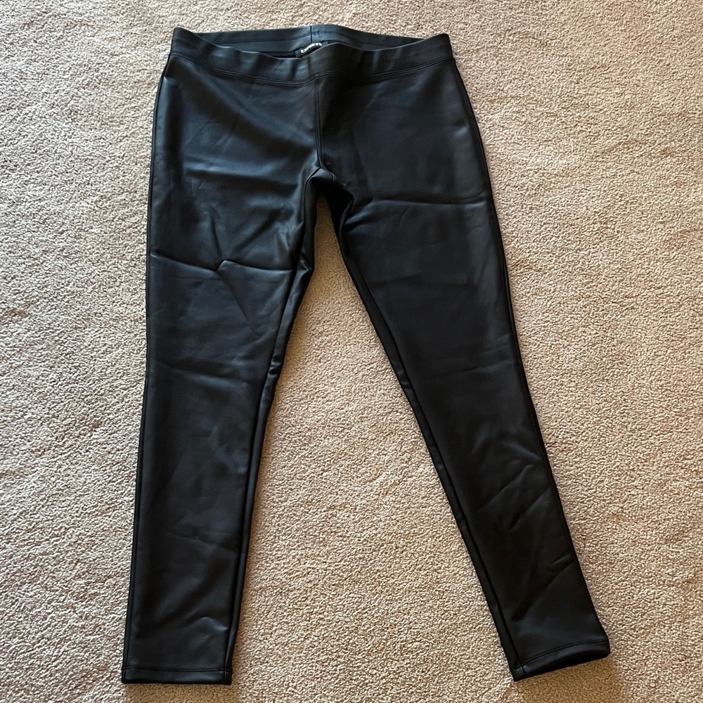 Express Black Faux Leather Pants